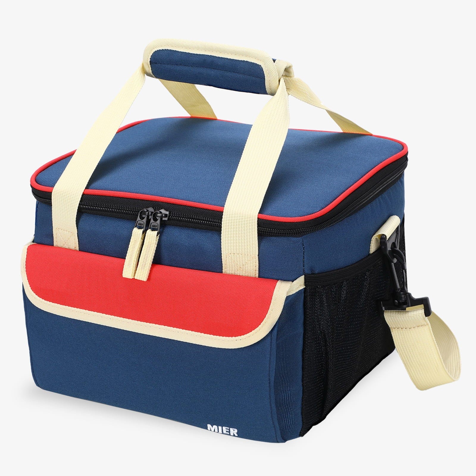 Large Lunch Box for Men Insulated Lunch Bags Adult Lunch Bag Blue Red MIER