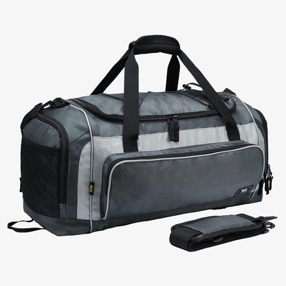 Large Sports Gym Bag Duffel Bag with Shoe Compartment Gym Duffel Bag Grey MIER