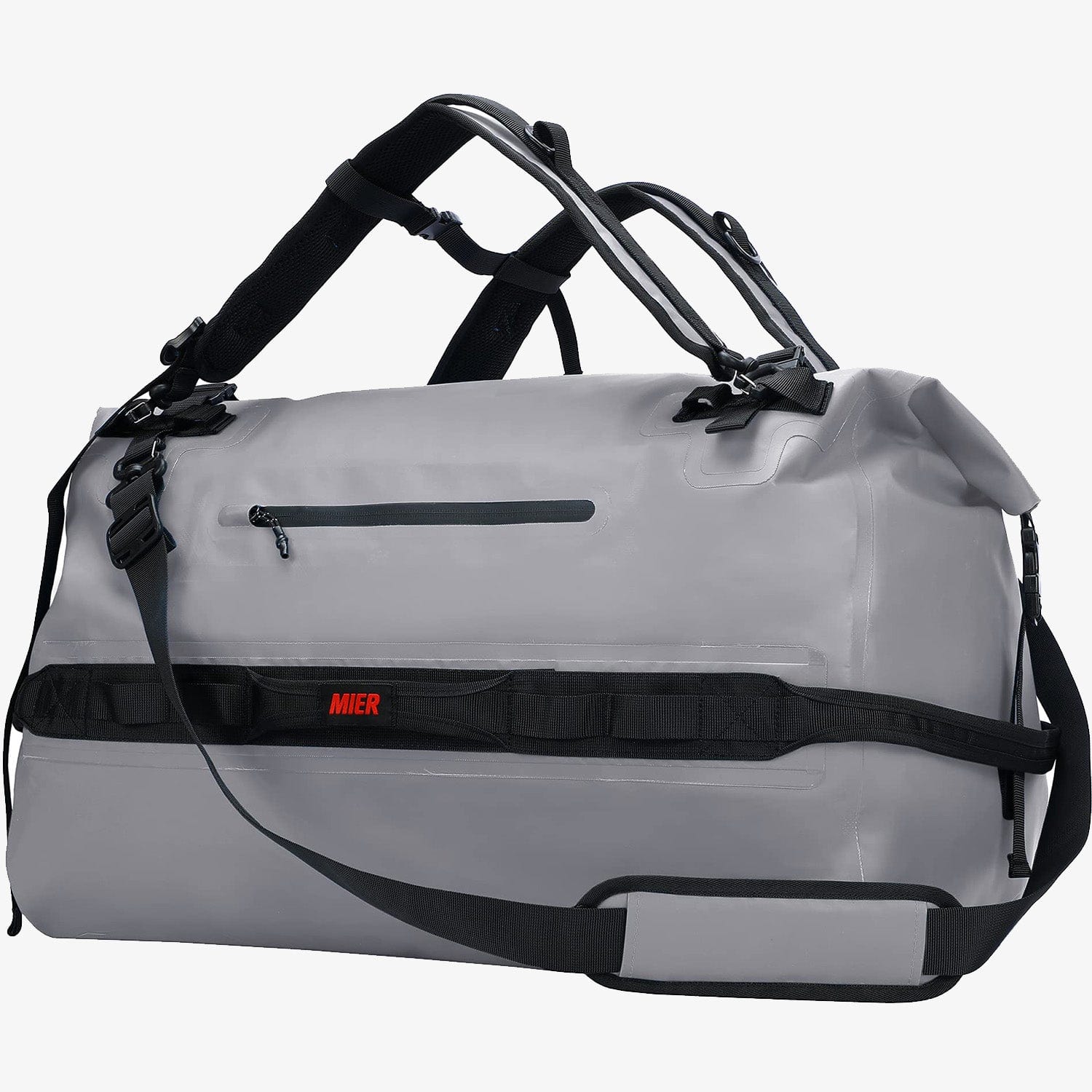 Large Waterproof Duffel Bag Rolltop Dry Backpack Duffle Bags Waterproof Duffel Gray / 60L MIER