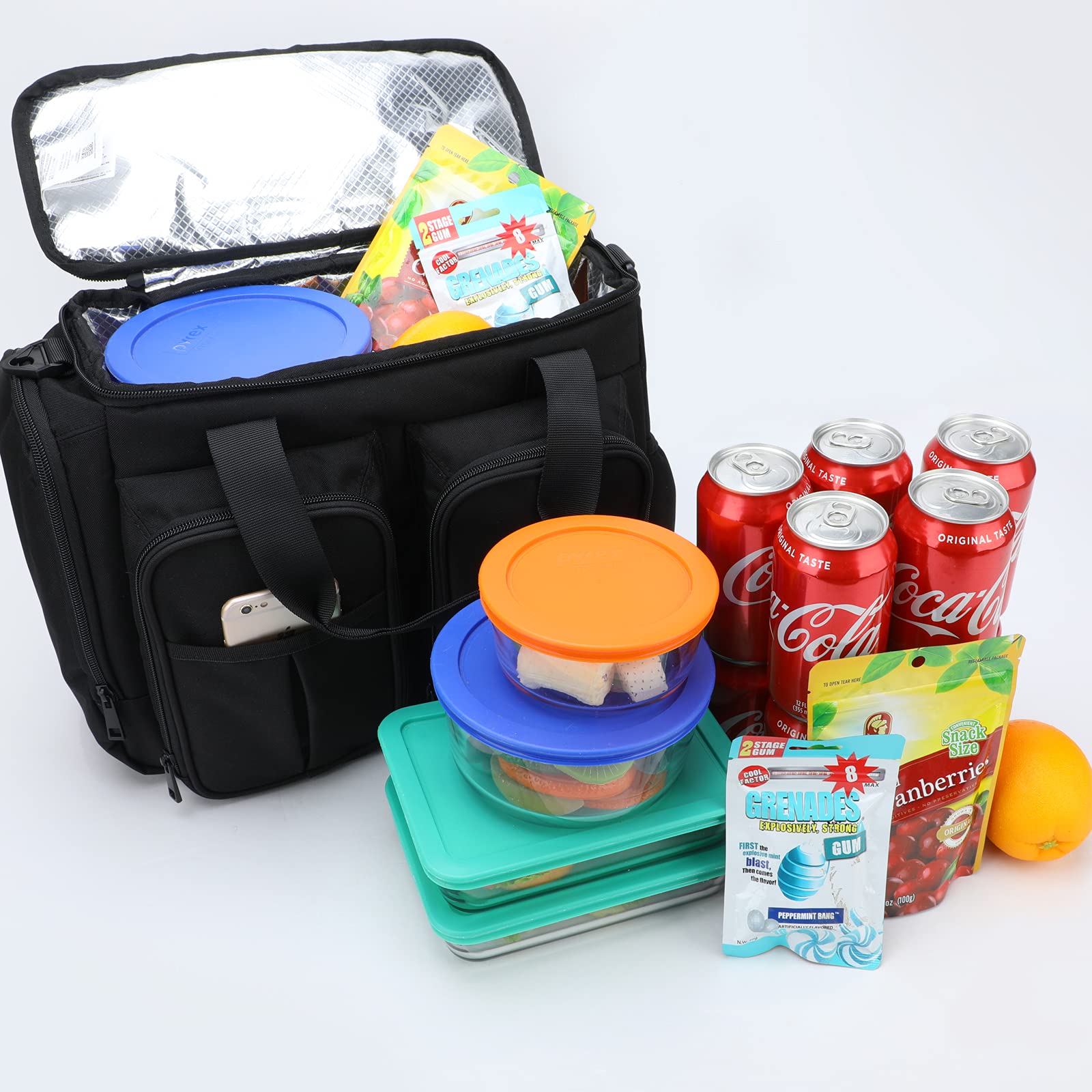 Leakproof Insulated Lunch Cooler Bag with Multiple Pockets Adult Lunch Bag MIER