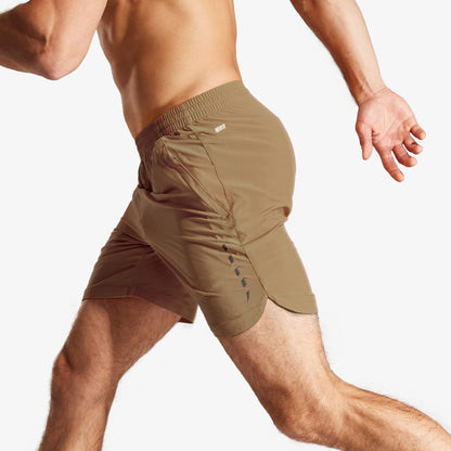 Men 7 Inch Running Shorts Quick Dry with Zipper Pockets Men&