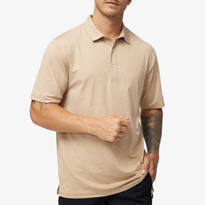Men Golf Polo Shirt Quick Dry Sun Protection Polo Shirts Men Polo Khaki / S MIER