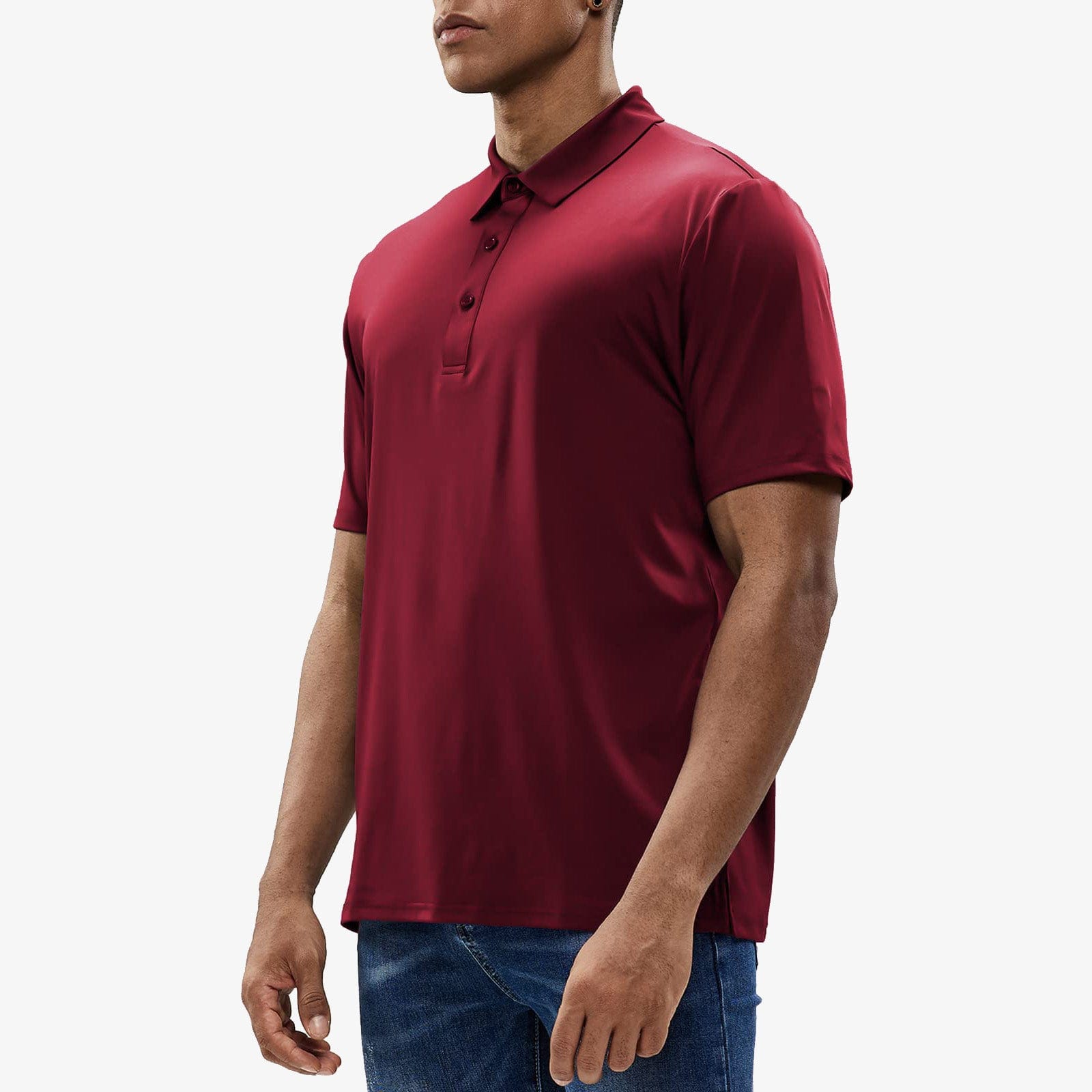 Men Golf Polo Shirt Quick Dry Sun Protection Polo Shirts Men Polo Red / S MIER