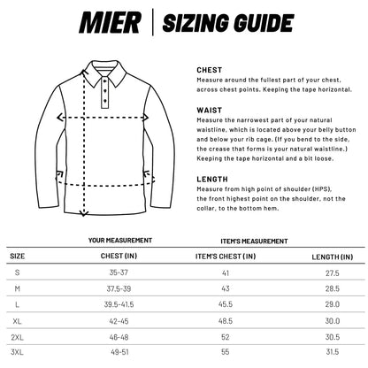 Men Long Sleeve Polo Shirts Regular-fit Cotton Golf Collared Shirt Men Polo MIER