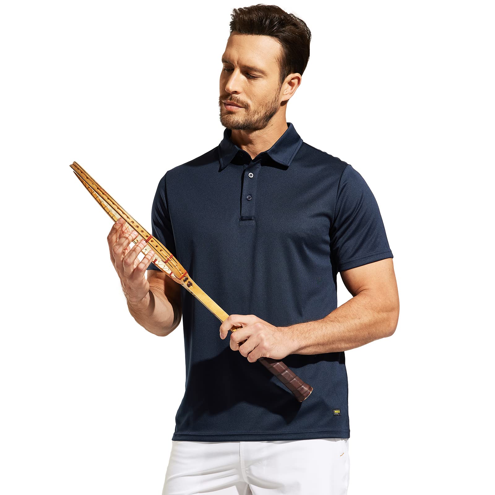 Men Quick Dry Polo Shirt Collared Golf Casual Shirts Men Polo MIER