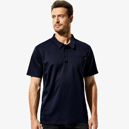 Men Quick Dry Polo Shirts Golf Collared Shirts with Chest Pocket Men Polo MIER