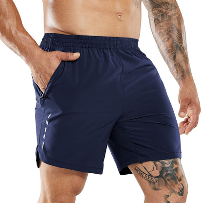 Men Running Shorts 7 Inch Quick Dry Athletic Shorts with Zipper Pockets Men&