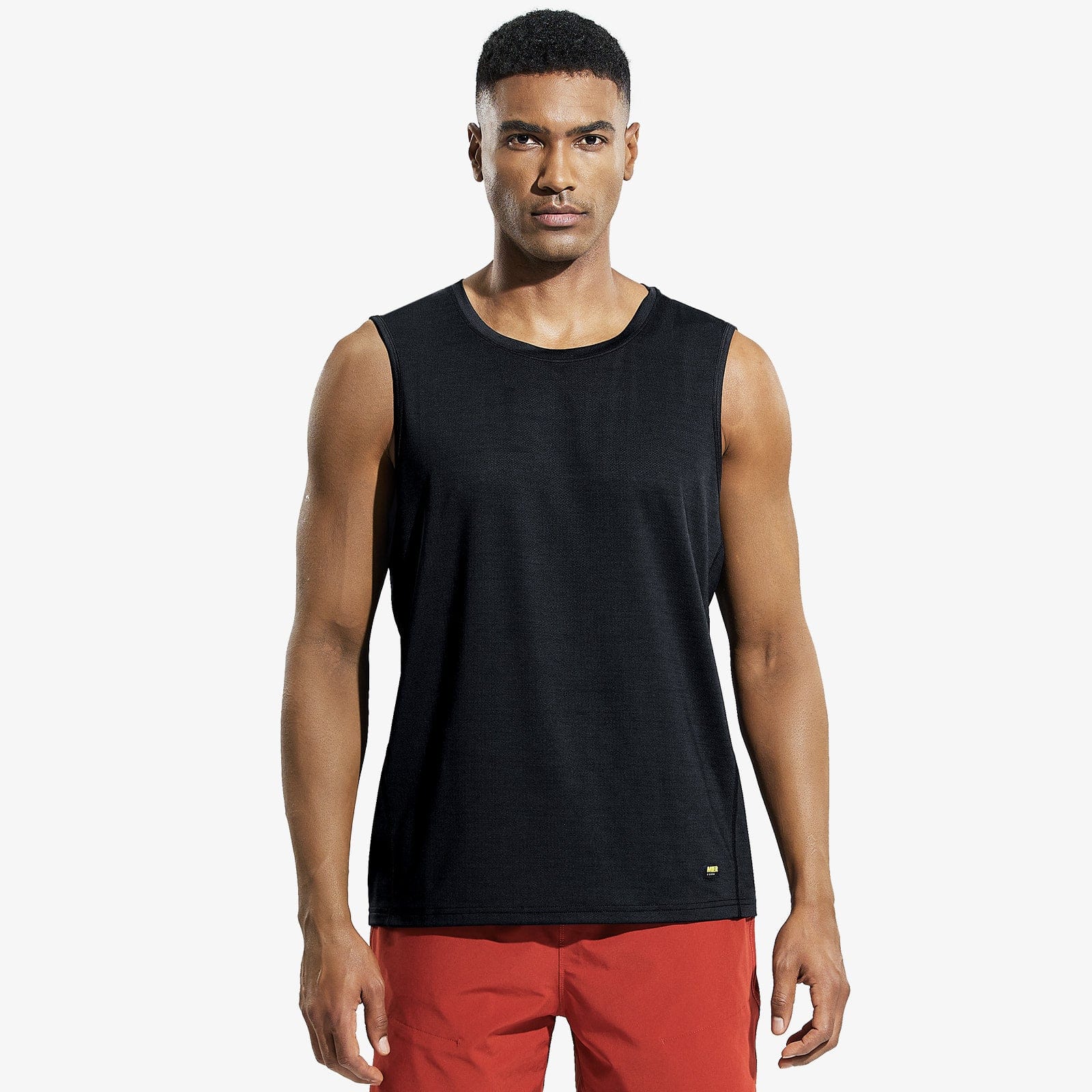 Men’s Sleeveless Tank Top Dry Fit Workout Tee Shirt Men Shirts Black / S MIER