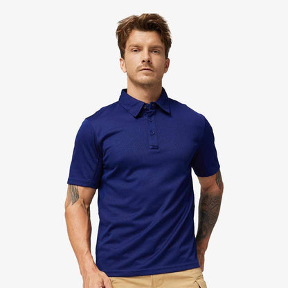Men’s Soft Polo Shirts Quick Dry Shirts &amp; Polos S / Navy / Short sleeve MIER
