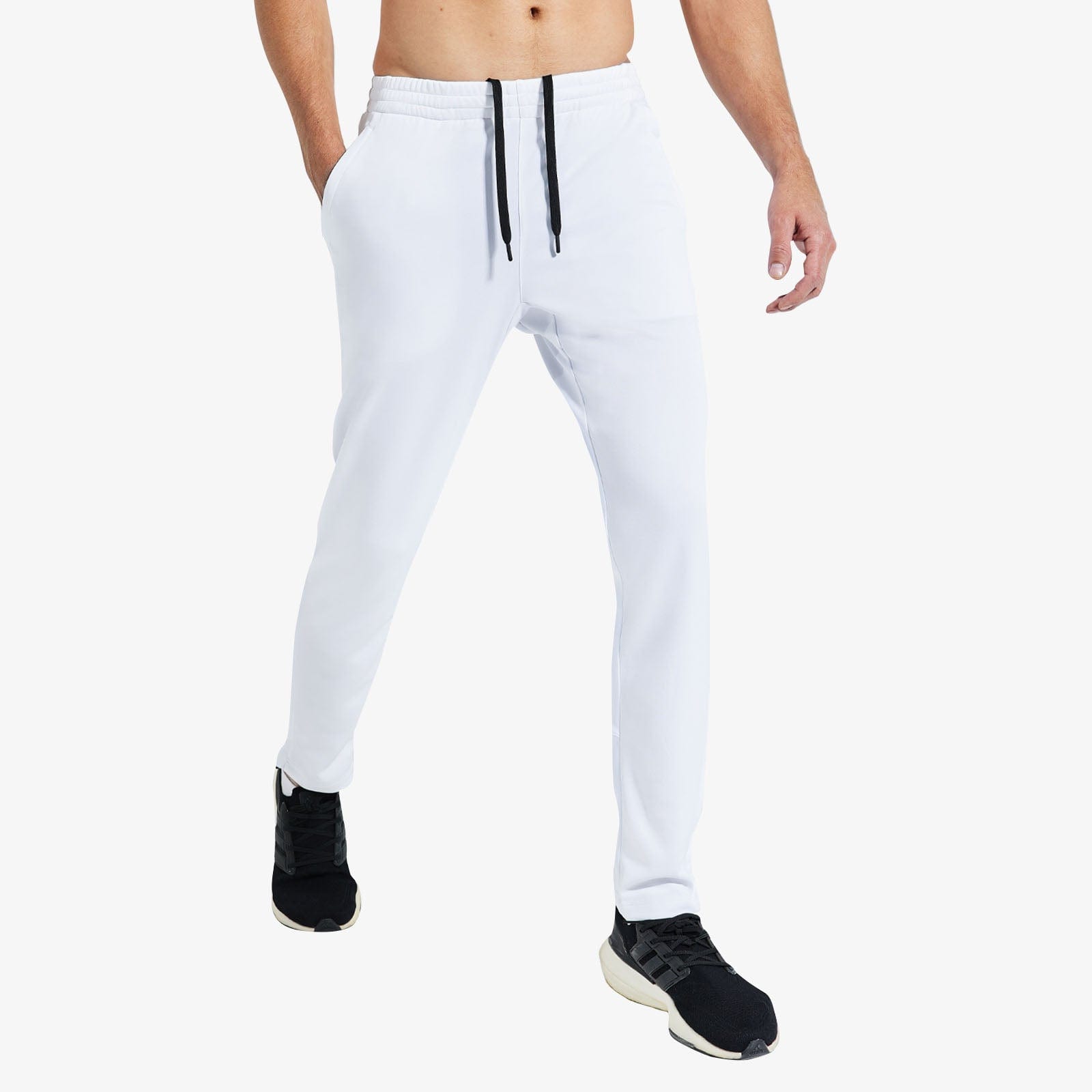 Men’s Sweatpants with Pockets Athletic Track Joggers Men Train Pants White / S MIER