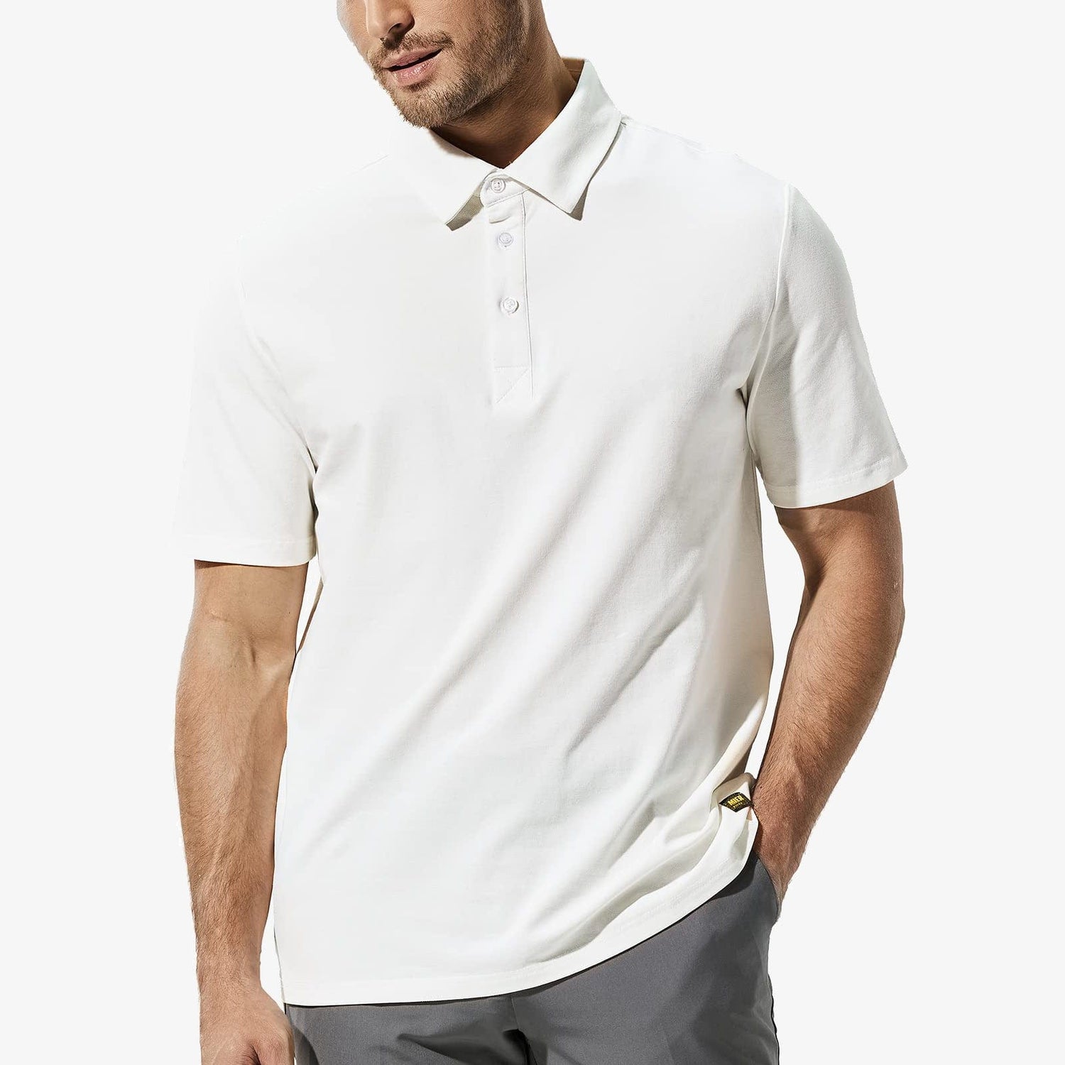 Men Short Sleeve Polo Shirts Ultra-Soft Cotton Golf Shirts Men Polo MIER
