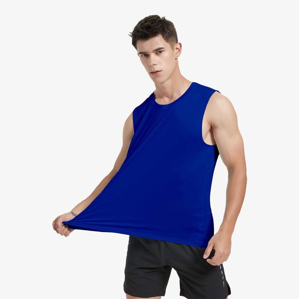 Men Sleeveless Quick Dry Tank Top Tank Top S / Navy MIERSPORTS