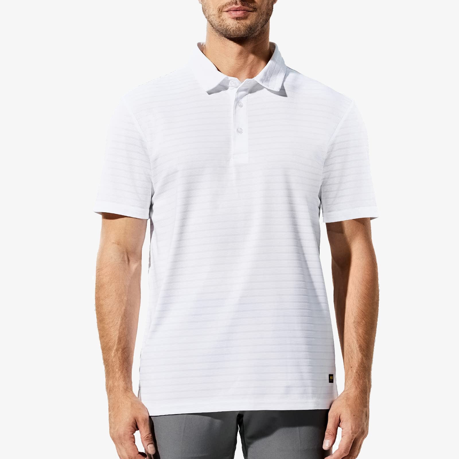 Men Striped Polo Shirts Quick Dry Casual Golf Collared Shirt Men Polo MIER