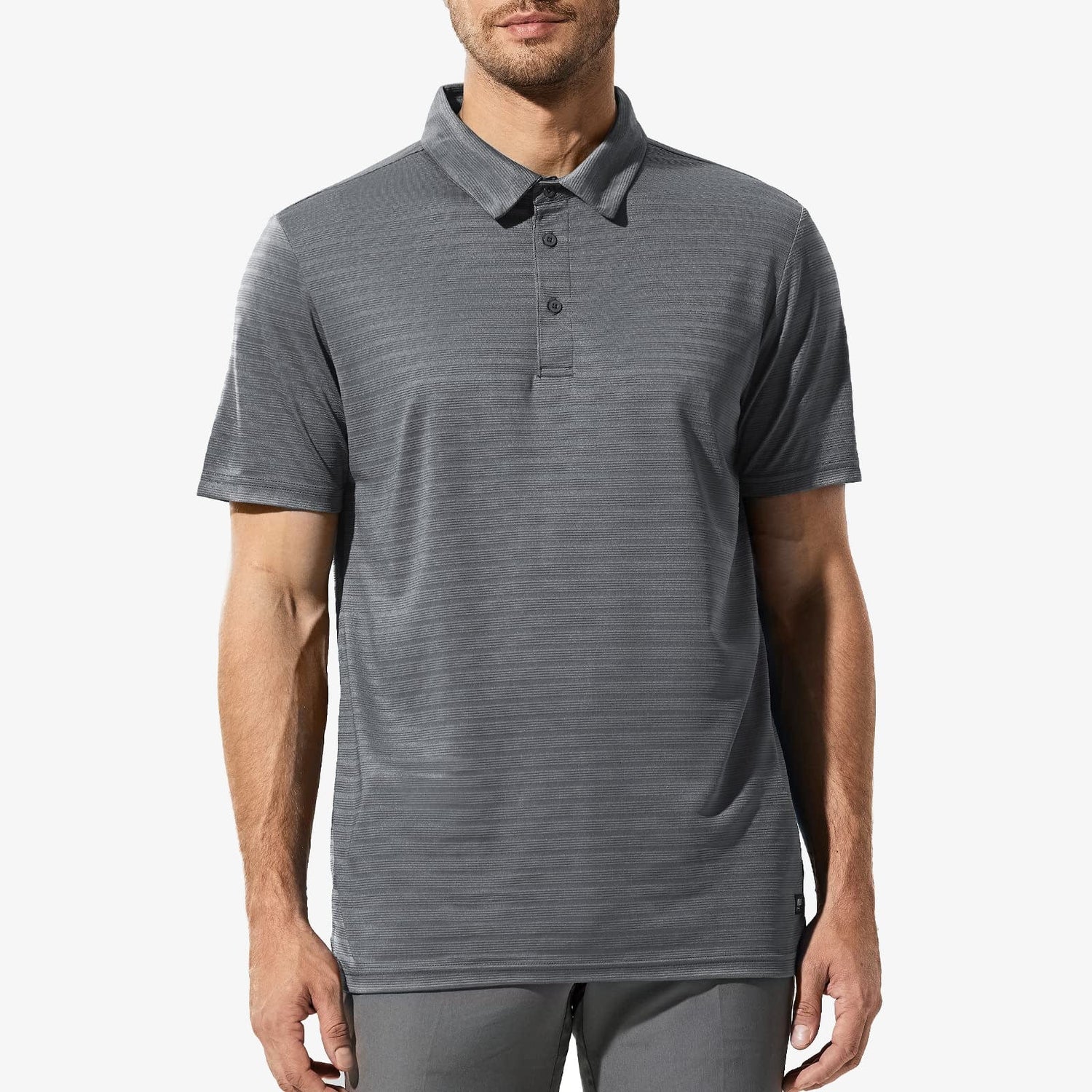 Men Striped Polo Shirts Quick Dry Casual Golf Collared Shirt Men Polo MIER