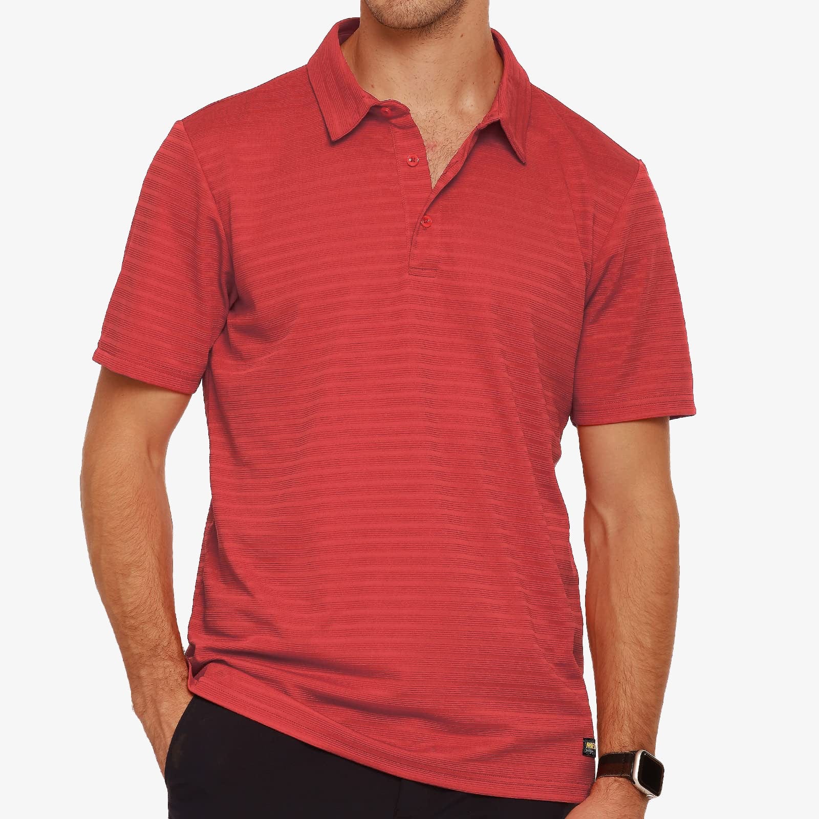 Men Striped Polo Shirts Quick Dry Casual Golf Collared Shirt Men Polo MIER