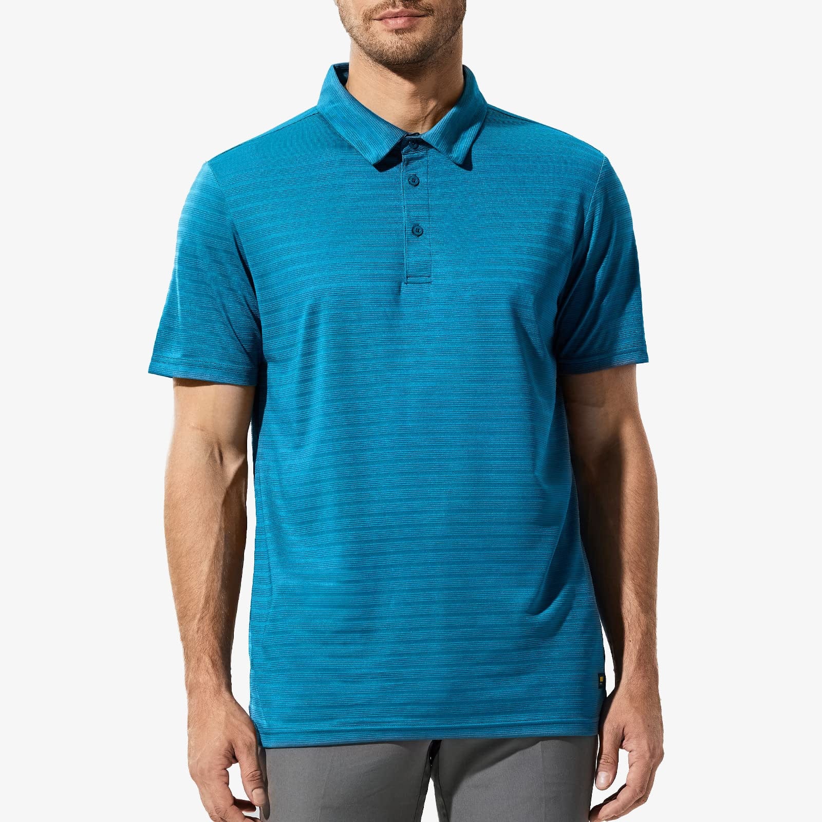 Men Striped Polo Shirts Quick Dry Casual Golf Collared Shirt Men Polo MIER