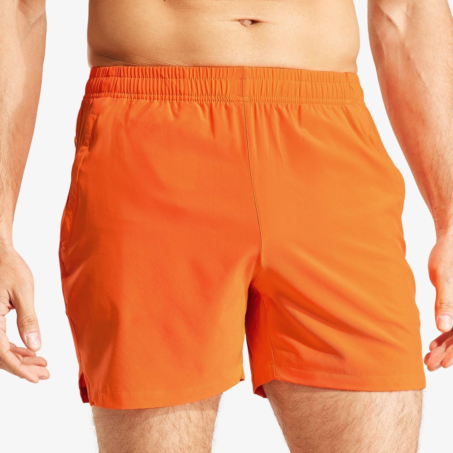 Men Workout 5 Inches Running Shorts with Zipper Pockets Men&