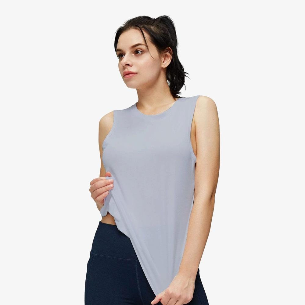 MIER Women Workout Sleeves Tanks Tops Tank top Light Gray / M MIER