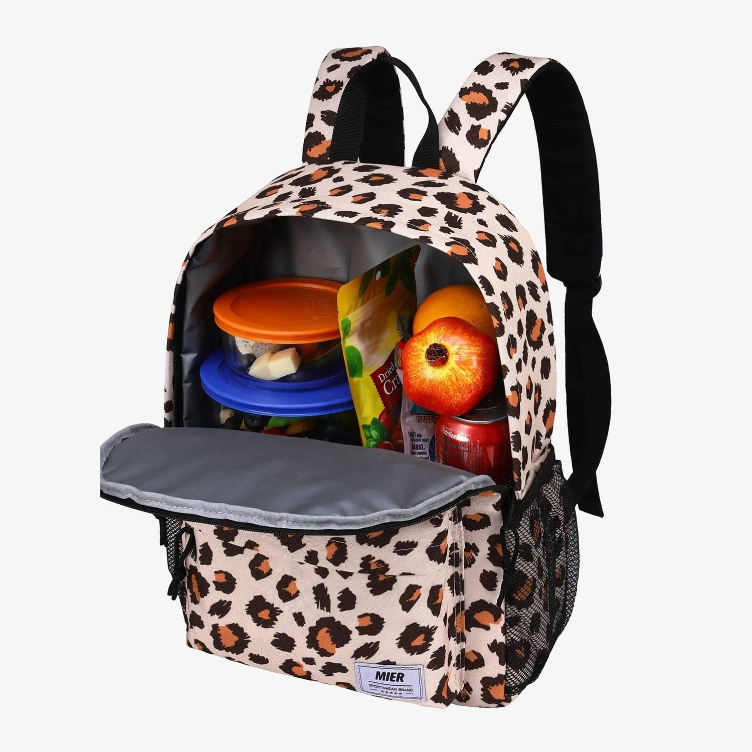Small Insulated Backpack Cooler Lunch Backpack Backpack Cooler Leopard MIER