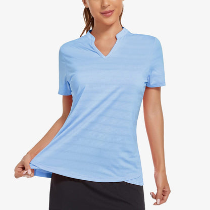 Women Golf Polo Shirts Collarless UPF 50+ Tennis Running T-Shirt Women Polo MIER