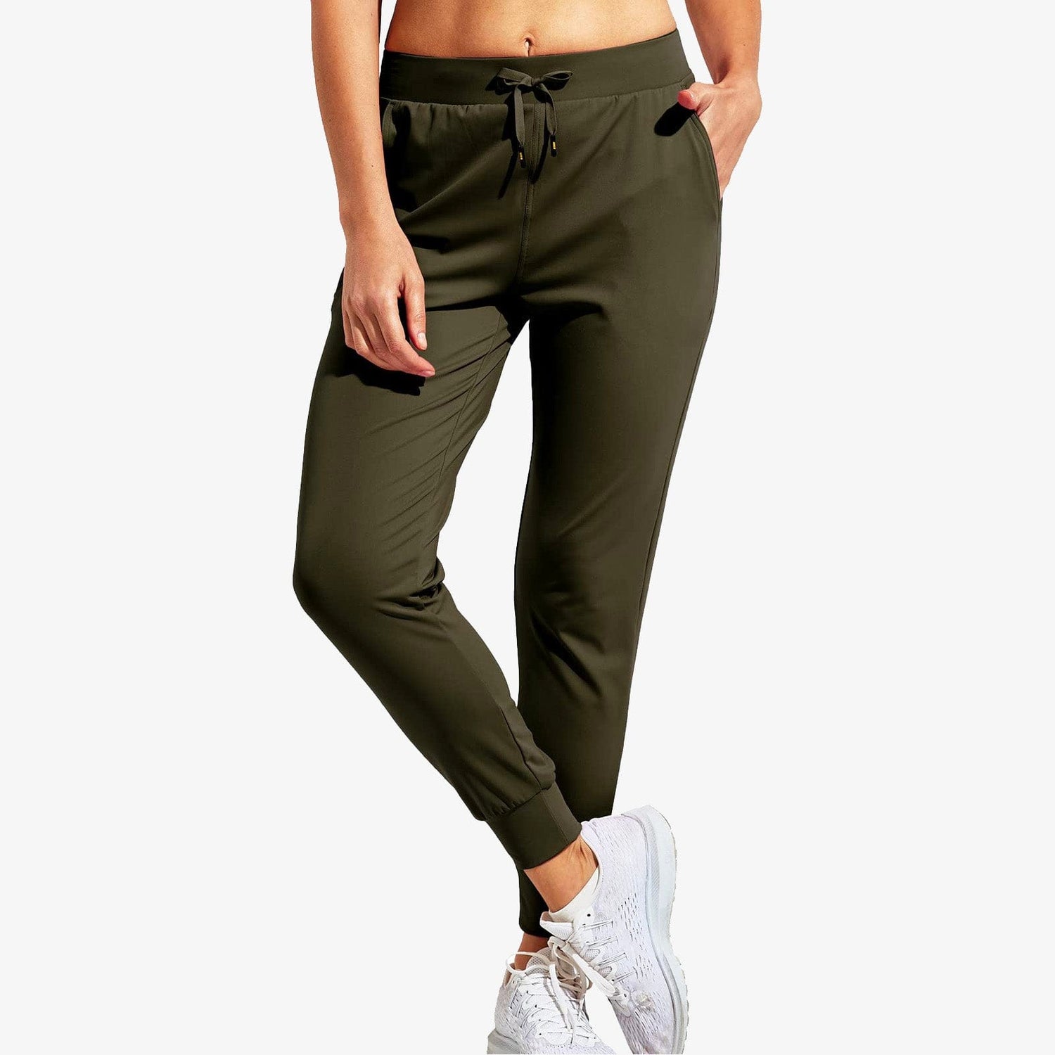 Women Joggers with Pockets Lightweight Athletic Sweatpants Women Active Pants Army Green / XS MIER