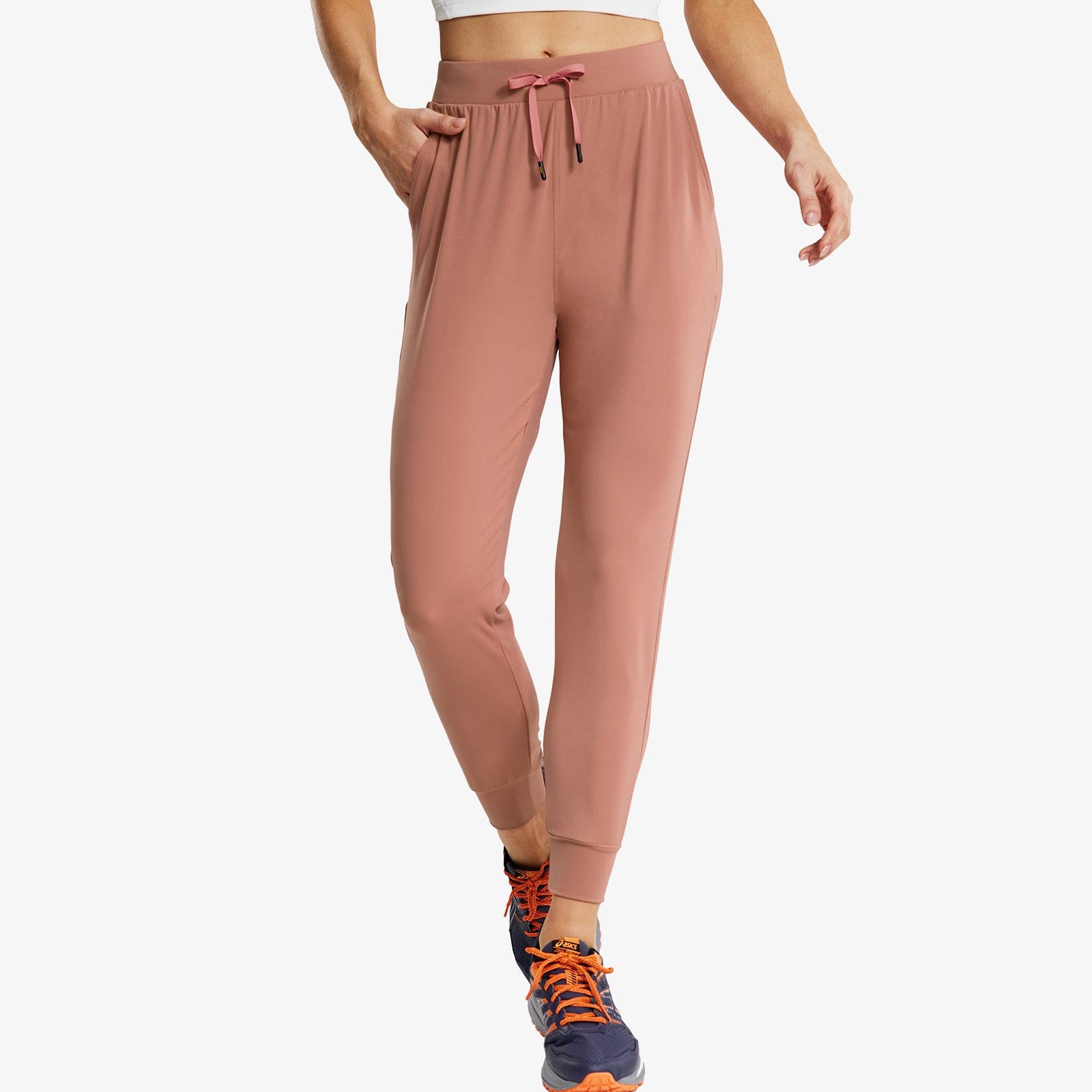 Women Joggers with Pockets Lightweight Athletic Sweatpants Women Active Pants Dusty Pink / XS MIER