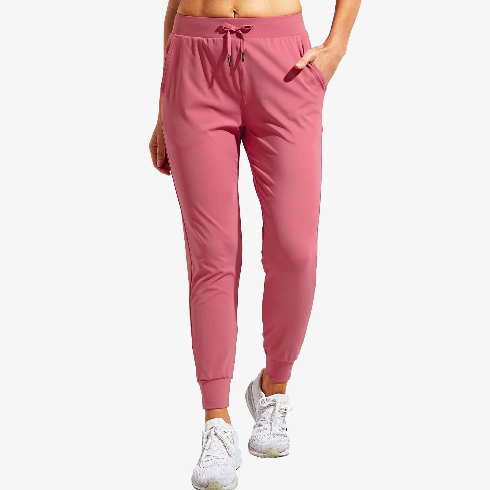 Women Joggers with Pockets Lightweight Athletic Sweatpants Women Active Pants Dusty Red / XS MIER