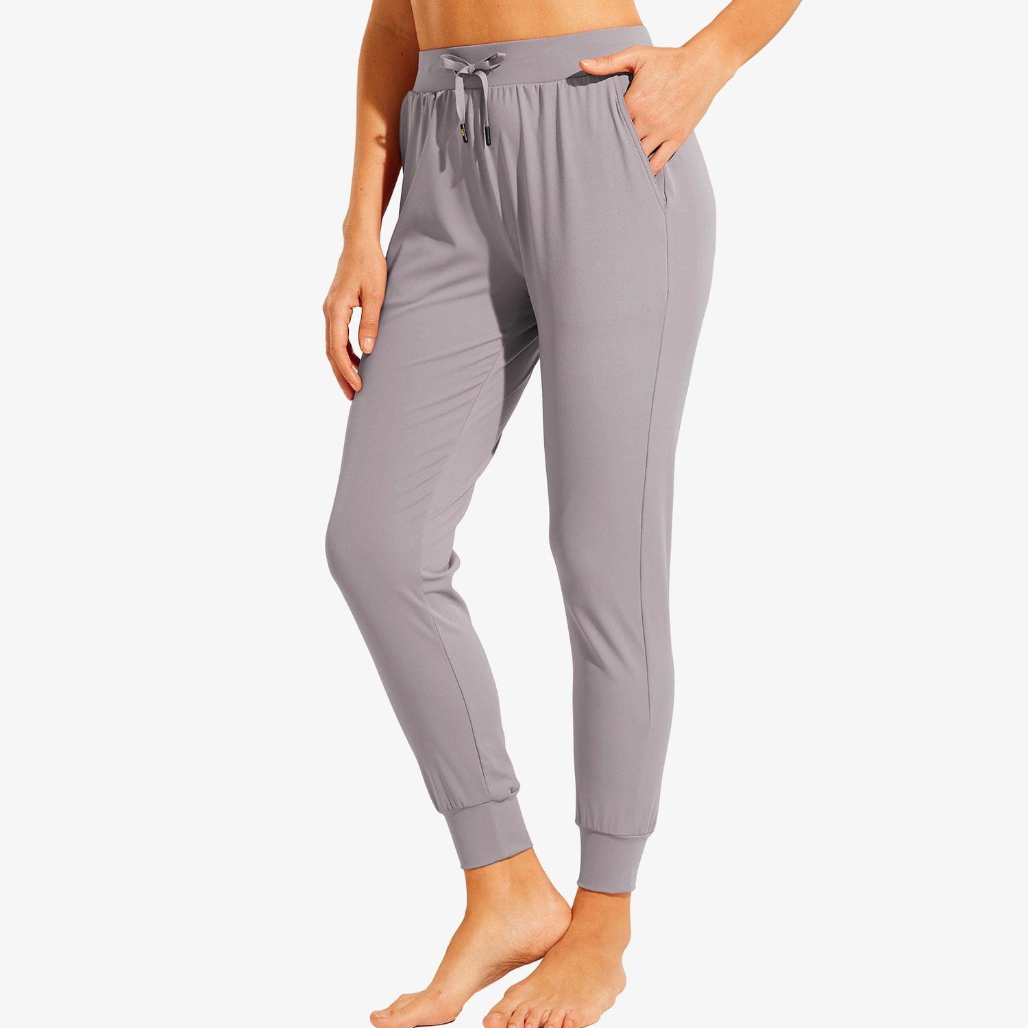 Women Joggers with Pockets Lightweight Athletic Sweatpants Women Active Pants Light Grey / XS MIER