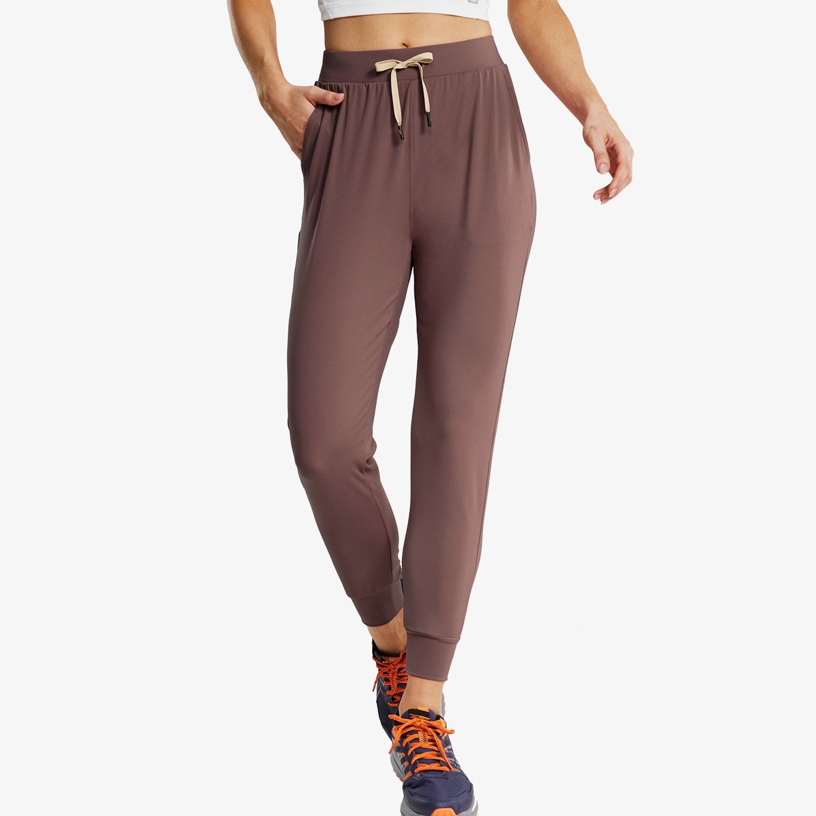 Women Joggers with Pockets Lightweight Athletic Sweatpants Women Active Pants Mauve / XS MIER