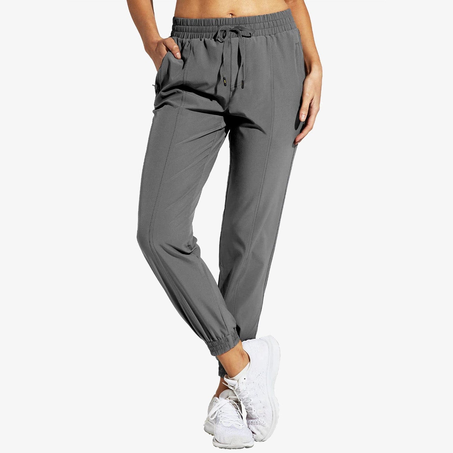 Women Lightweight Joggers Hiking Pants Quick Dry Running Pants Women Hiking Pants Grey / XS MIER