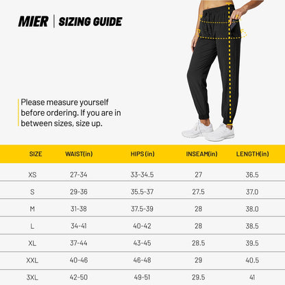 Women Lightweight Joggers Hiking Pants Quick Dry Running Pants Women Hiking Pants MIER