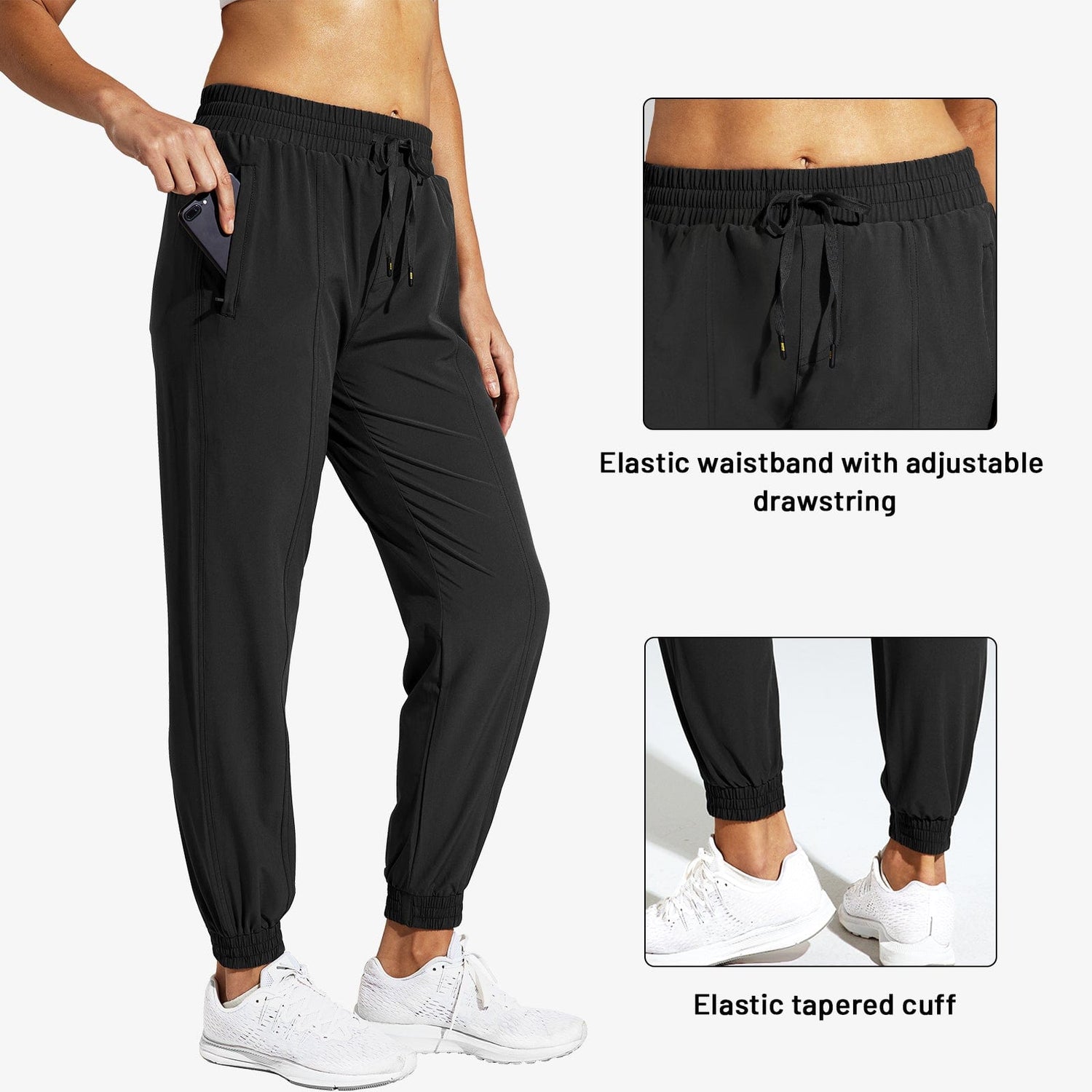 Women Lightweight Joggers Hiking Pants Quick Dry Running Pants Women Hiking Pants MIER